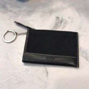 COACH signature key chain card holder coin purse